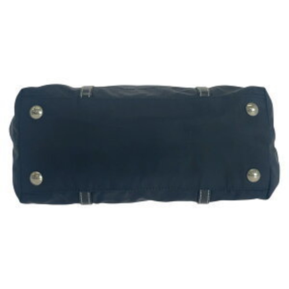 Prada Nylon Triangular Shoulder Black Tessuto Lea… - image 8